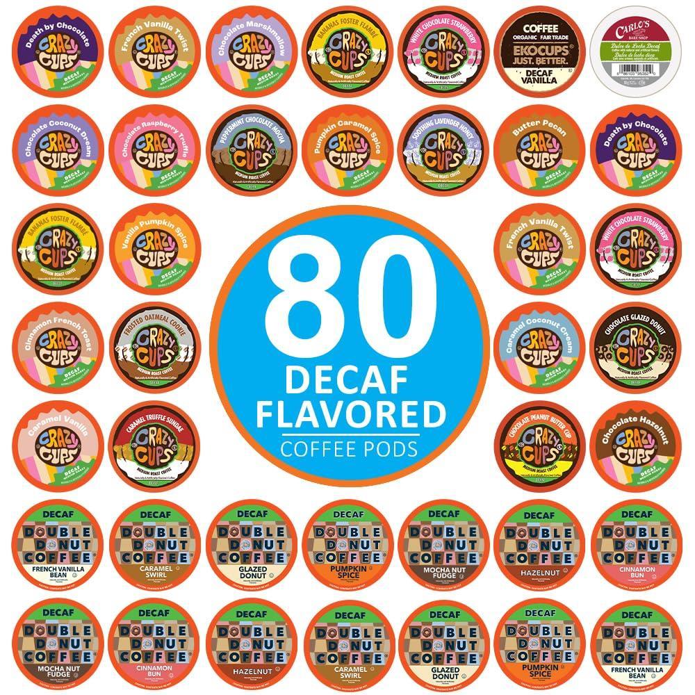 image:imageCrazy Cup Flavored Coffee Pods Blueberry Coffee Pods Blueberry Cobbler Coffee in Recyclable Single Serve Cups For Keurig K Cups Machines 22 CountDecaf Flavored Variety Pack