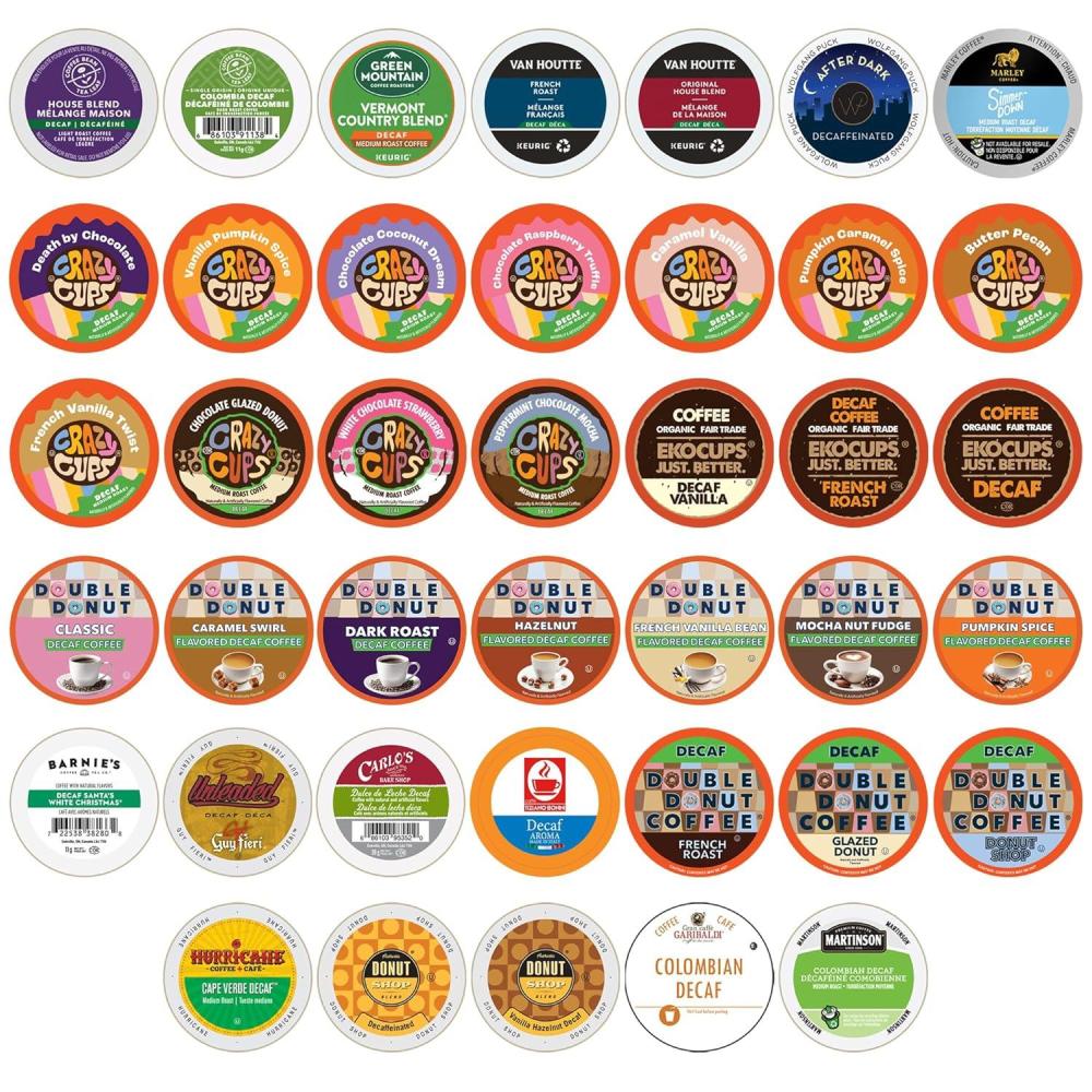 image:imageCrazy Cup Flavored Coffee Pods Blueberry Coffee Pods Blueberry Cobbler Coffee in Recyclable Single Serve Cups For Keurig K Cups Machines 22 CountFlavored Decaf Coffee Variety Pack