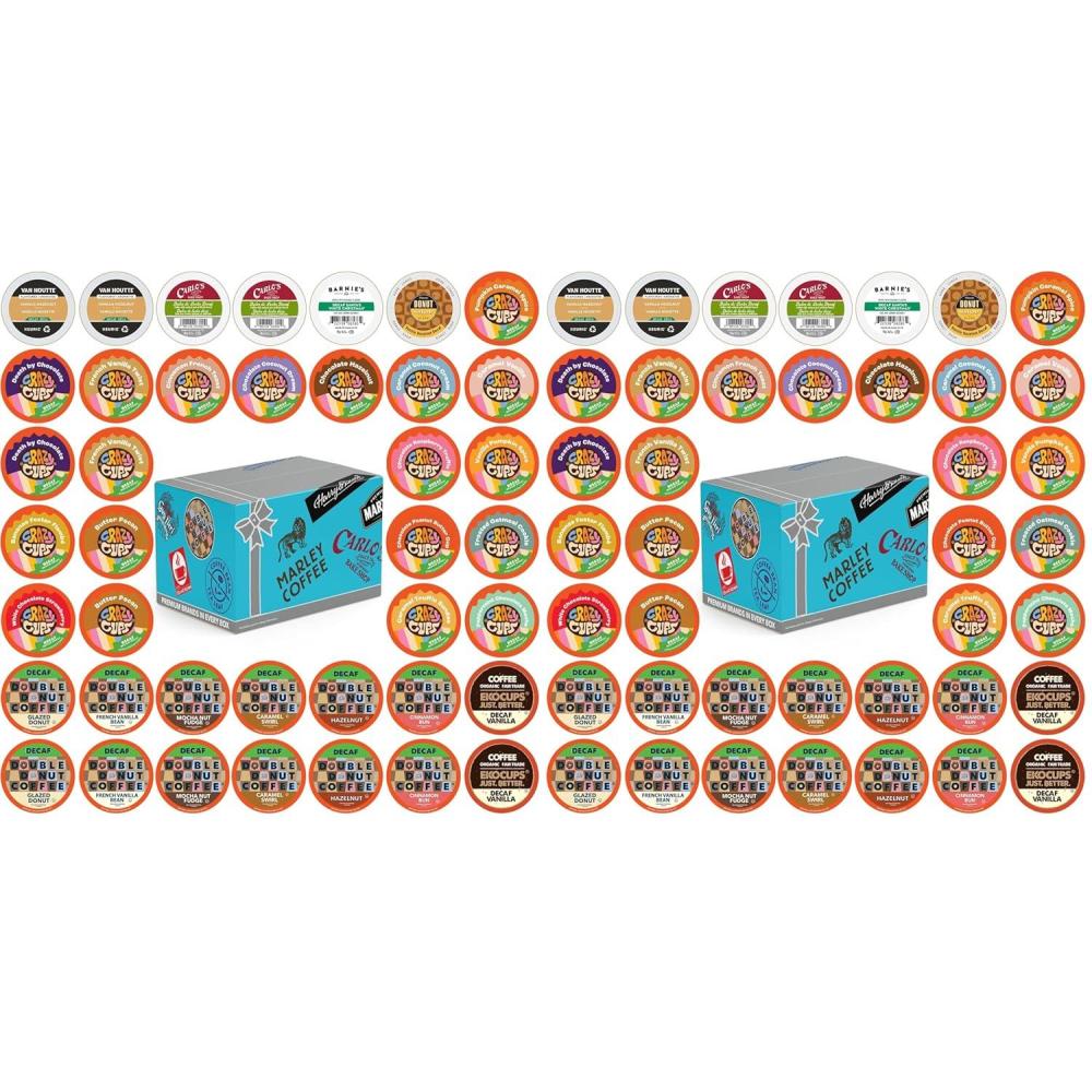image:imageCrazy Cups Flavored Decaf Coffee Pods Variety Pack Compatible with Keurig K Cups Brewers 40 Count Assorted Decaffeinated Flavored Coffee SamplerPack of 1Premium Decaf Flavored Variety