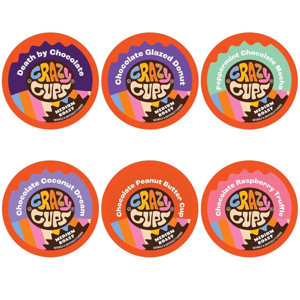 image:imageCrazy Cups Medium Roast Chocolate Coffee Lovers Coffee Pods Variety Pack 24 CountChocolate