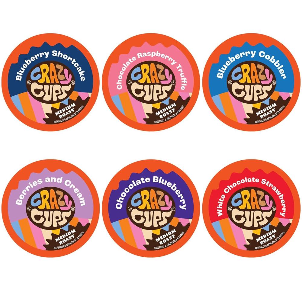image:imageCrazy Cups Medium Roast Chocolate Coffee Lovers Coffee Pods Variety Pack 24 CountMagic Berries Variety Pack