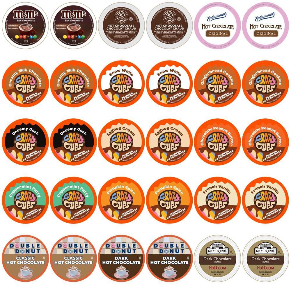 image:imagePerfect Samplers Hot Chocolate Single Serve Cups For Keurig K cup Brewers Variety Pack Sampler Cocoa 30 CountCocoa