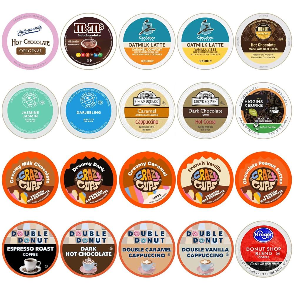 image:imagePerfect Samplers Hot Chocolate Single Serve Cups For Keurig K cup Brewers Variety Pack Sampler Cocoa 30 CountVariety Pack