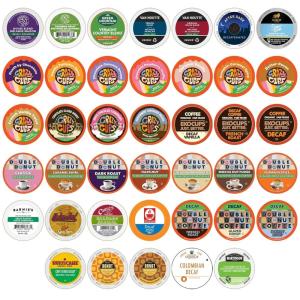 Crazy Cup Flavored Coffee Pods, Blueberry Coffee Pods, Blueberry Cobbler Coffee in Recyclable Single Serve Cups For Keurig K Cups Machines, 22 Count(Flavored Decaf Coffee Variety Pack)