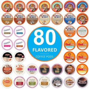 Crazy Cup Flavored Coffee Pods, Blueberry Coffee Pods, Blueberry Cobbler Coffee in Recyclable Single Serve Cups For Keurig K Cups Machines, 22 Count(Flavored Coffee Variety Pack)