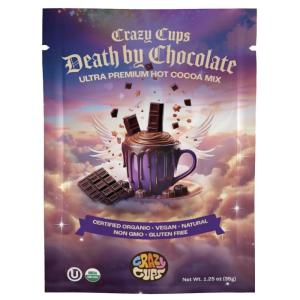 Crazy Cups Caffeinated Hot Chocolate, Molten Chocolate Souffle Pods For Keurig K Cups Machines, 100 Mg Of Caffeine Coffee Substitute Hot Cocoa Pods, 22 Count(Death by Chocolate Hot Cocoa)