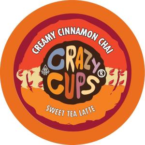 Crazy Cups, Chai Tea Latte, for the Keurig K Cups Coffee 2.0 Brewers, Chai Latte, 22 Count (Creamy Cinnamon Chai)
