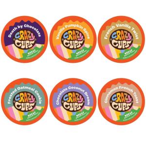 Crazy Cups Decaf Flavored Coffee Variety Pack 24 Count for Keurig Brewers(Decaf Variety Pack)