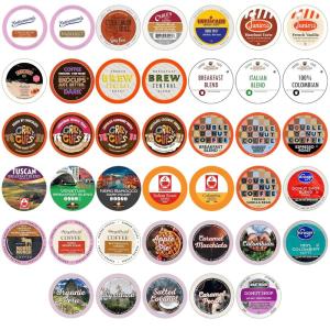 Crazy Cups Flavored Medium Roast Hot or Iced Coffee, Variety Recyclable Pods for Keurig K Cup Brewers, 24 Count(Coffee Sampler Pack)
