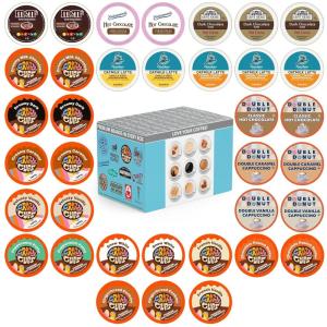 Crazy Cups Medium Roast Chocolate Coffee Lovers Coffee Pods Variety Pack, 24 Count(Hot Cocoa and Cappuccino Variety)