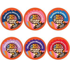 Crazy Cups Medium Roast Chocolate Coffee Lovers Coffee Pods Variety Pack, 24 Count(Magic Berries Variety Pack)