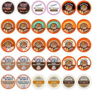 Perfect Samplers Hot Chocolate Single Serve Cups For Keurig K cup Brewers, Variety Pack Sampler, Cocoa, 30 Count(Hot Cocoa & Cappuccino)