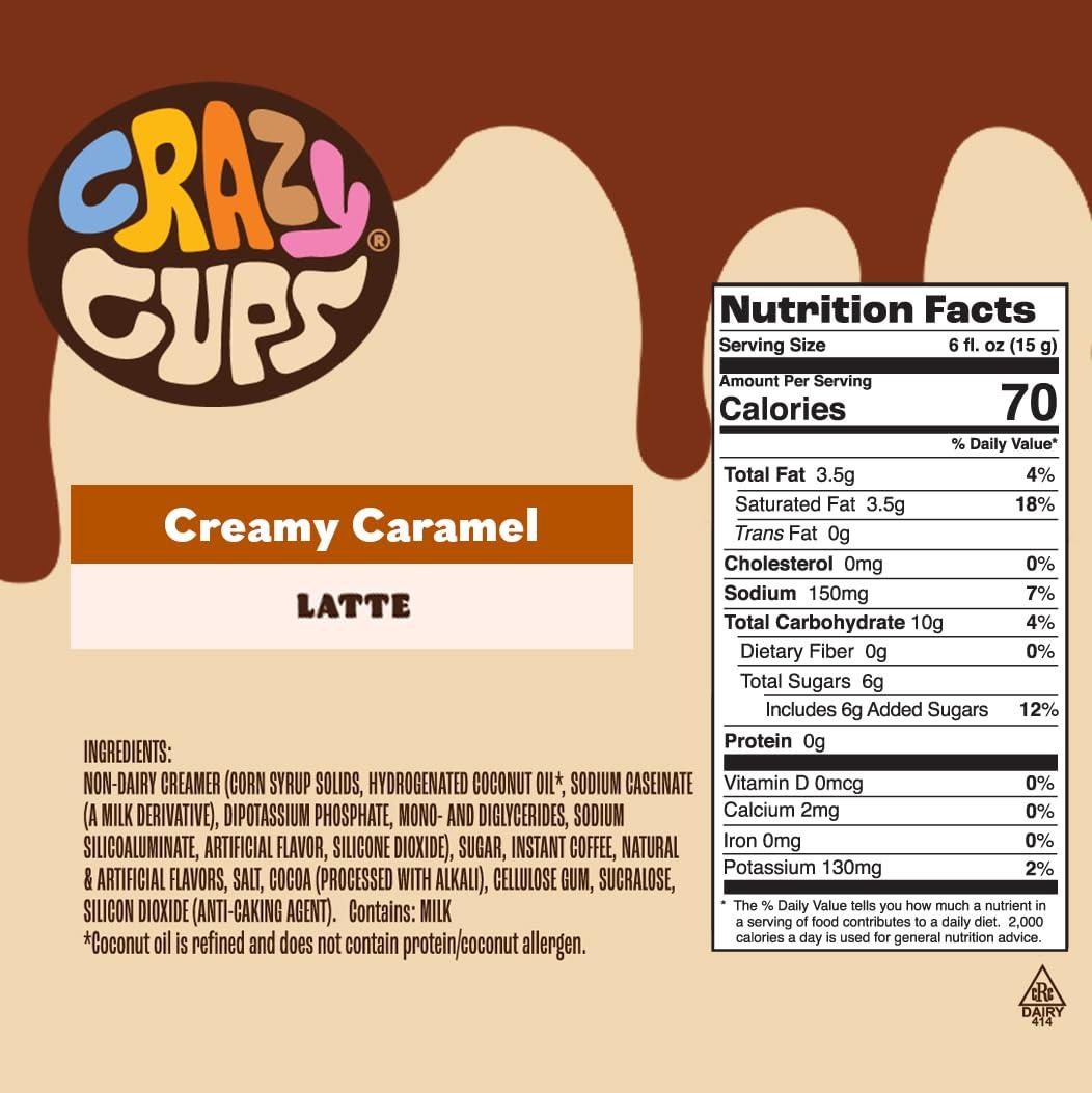 image:imageCrazy Cups Flavored Coffee Pods French Vanilla Twist French Vanilla K Cups Single Serve Coffee for Keurig K Cups Machines Hot or Iced Coffee Medium Roast Coffee in Recyclable Pods 22 Count Pack of 1Creamy Caramel Latte