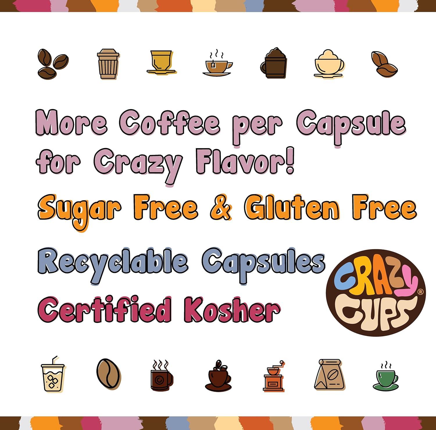 image:imageCrazy Cups Flavored Coffee Pods French Vanilla Twist French Vanilla K Cups Single Serve Coffee for Keurig K Cups Machines Hot or Iced Coffee Medium Roast Coffee in Recyclable Pods 22 Count Pack of 1Chocolate Peanut Butter Cup