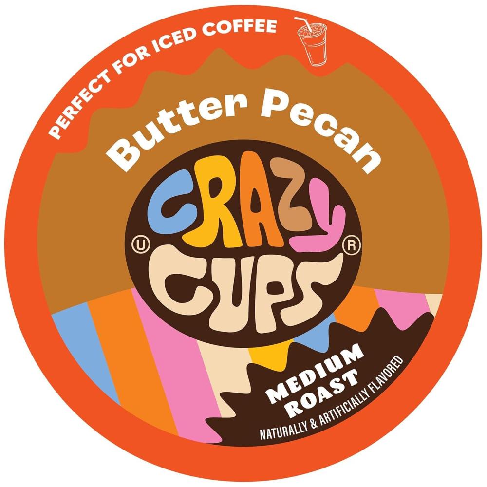 image:imageCrazy Cups Flavored Coffee Pods French Vanilla Twist French Vanilla K Cups Single Serve Coffee for Keurig K Cups Machines Hot or Iced Coffee Medium Roast Coffee in Recyclable Pods 22 Count Pack of 1Butter Pecan