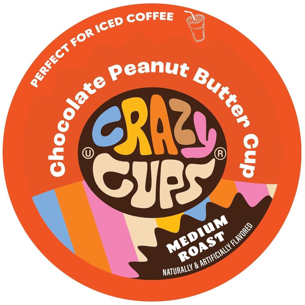 image:imageCrazy Cups Flavored Coffee Pods French Vanilla Twist French Vanilla K Cups Single Serve Coffee for Keurig K Cups Machines Hot or Iced Coffee Medium Roast Coffee in Recyclable Pods 22 Count Pack of 1Chocolate Peanut Butter Cup