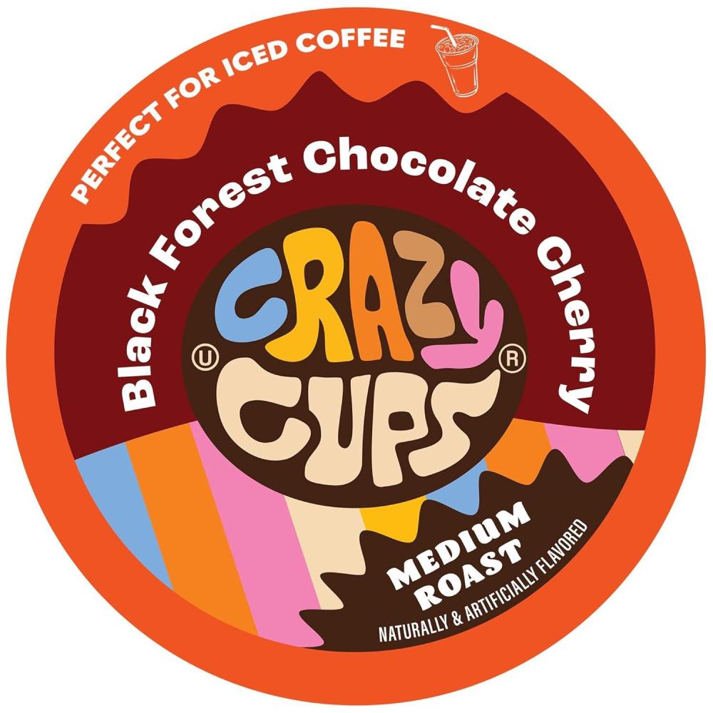image:imageCrazy Cups Flavored Coffee Pods French Vanilla Twist French Vanilla K Cups Single Serve Coffee for Keurig K Cups Machines Hot or Iced Coffee Medium Roast Coffee in Recyclable Pods 22 Count Pack of 1Black Forest Chocolate Cherry