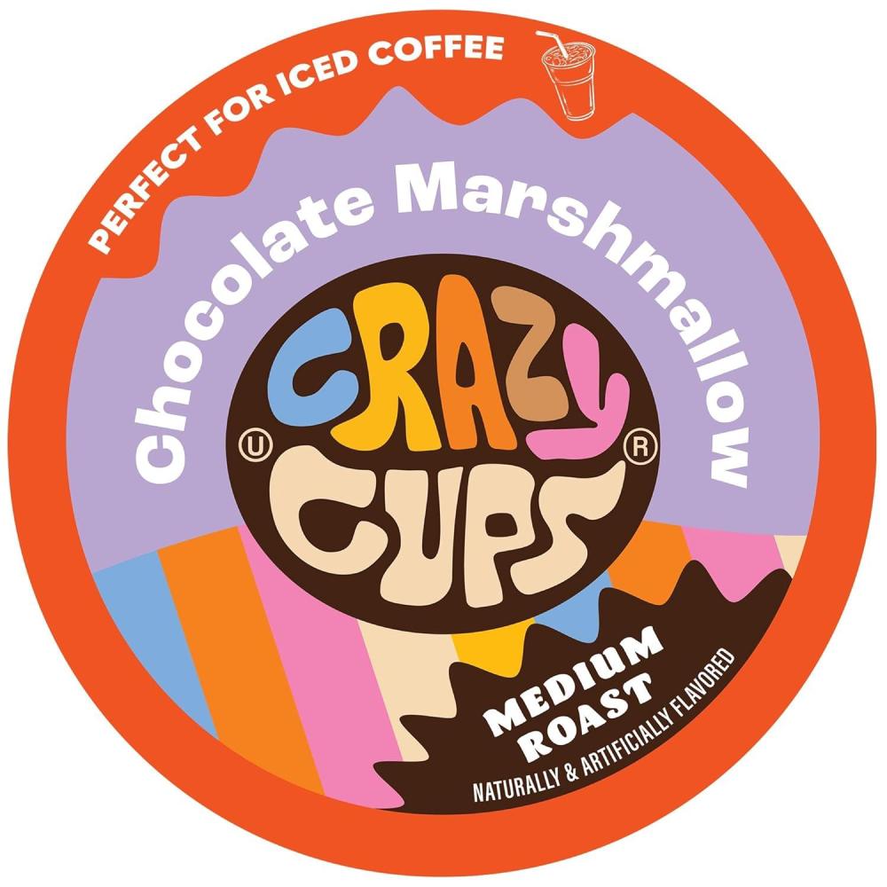 image:imageCrazy Cups Flavored Coffee Pods French Vanilla Twist French Vanilla K Cups Single Serve Coffee for Keurig K Cups Machines Hot or Iced Coffee Medium Roast Coffee in Recyclable Pods 22 Count Pack of 1Chocolate Marshmallow
