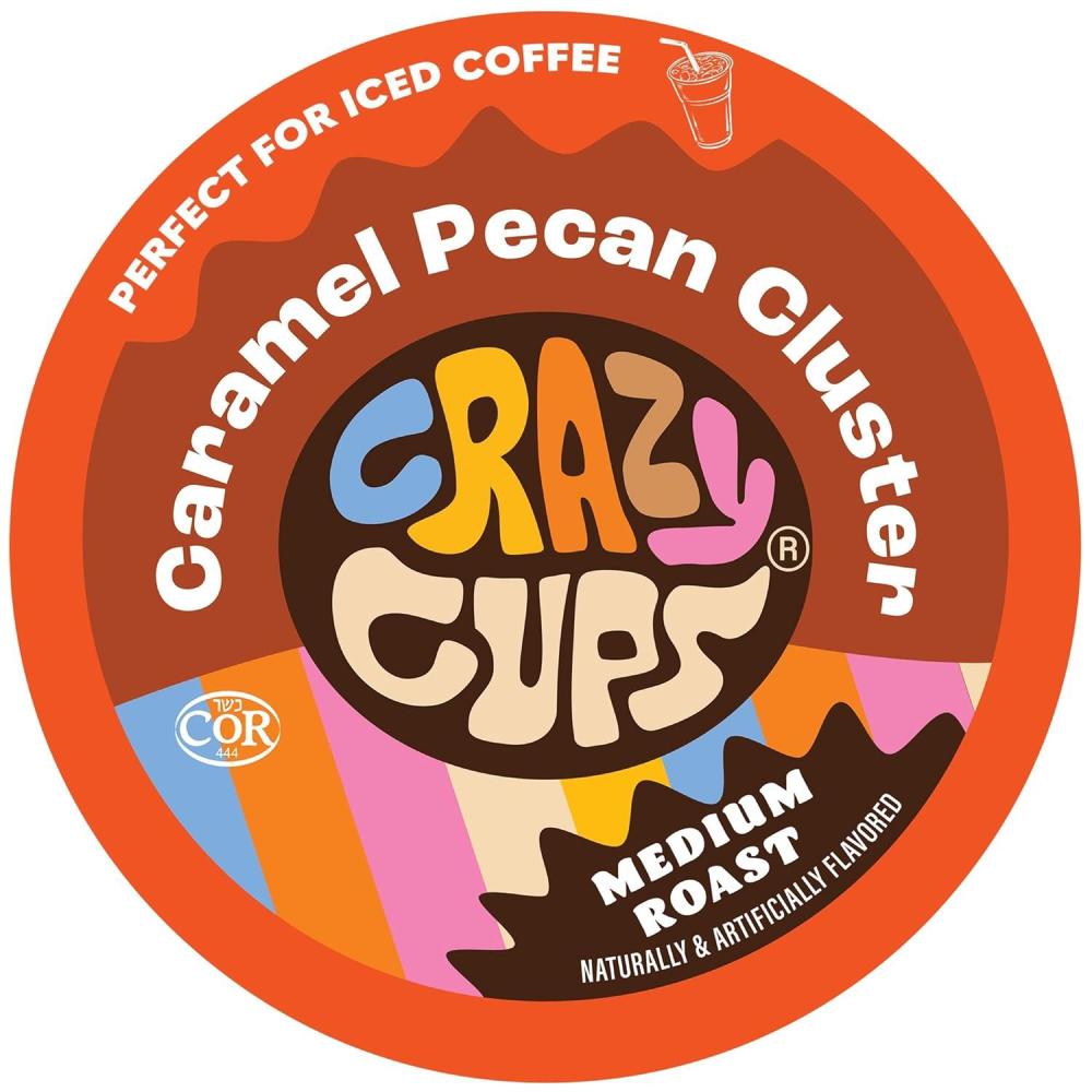 image:imageCrazy Cups Flavored Coffee Pods French Vanilla Twist French Vanilla K Cups Single Serve Coffee for Keurig K Cups Machines Hot or Iced Coffee Medium Roast Coffee in Recyclable Pods 22 Count Pack of 1Caramel Pecan Cluster