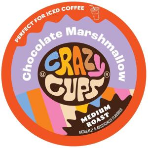Crazy Cups Flavored Coffee Pods, French Vanilla Twist, French Vanilla K Cups, Single Serve Coffee for Keurig K Cups Machines, Hot or Iced Coffee, Medium Roast Coffee in Recyclable Pods, 22 Count (Pack of 1)(Chocolate Marshmallow)