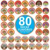 image:imageCrazy Cups Flavored Decaf Coffee Pods Variety Pack Compatible with Keurig K Cups Brewers 80 Count Assorted Decaffeinated Flavored Coffee Sampler
